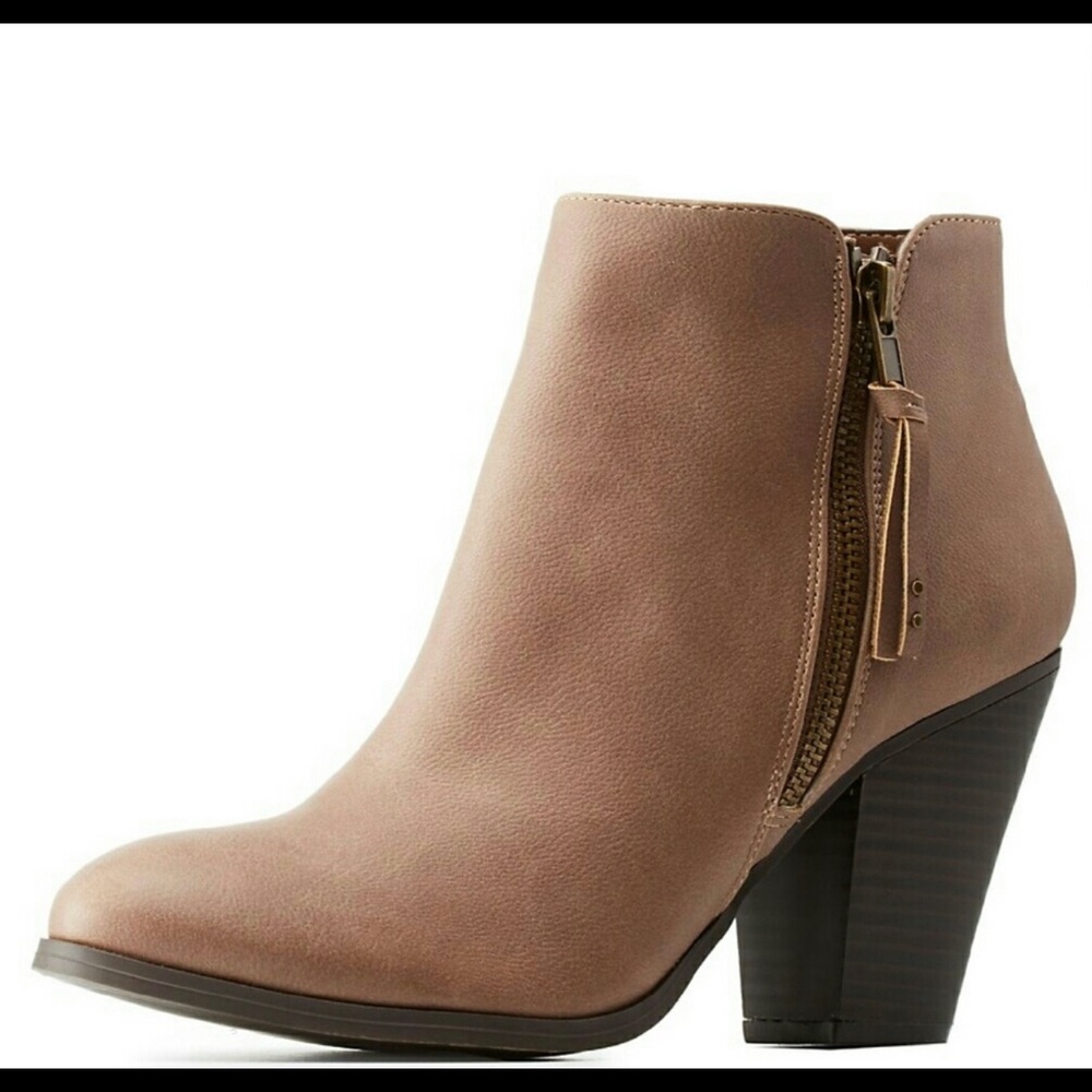 Taupe Booties. Used once or twice, great condition.